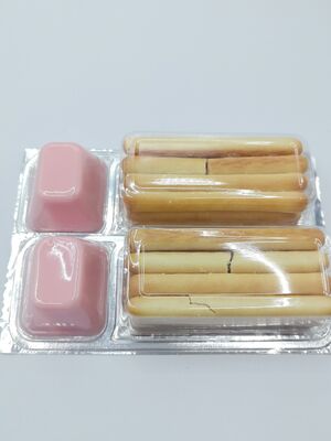 Strawberry Dipping Biscuits with Crisp Texture and Classic Sweet Taste Fruity Strawberry Dip Soya Bean Snacks