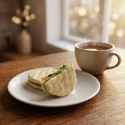 Premium Matcha-Filled Rice Crackers with Crispy Texture and Balanced Flavor for Soya Bean Snacks