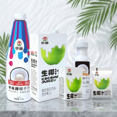 Natural Coconut Juice Drink with No Artificial Additives in Flexible Packaging - HACCP/BRC/KOSHER/HALAL Certified