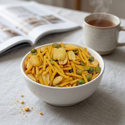 Triple Crunchy Texture Beans Mix With Sticks - Perfect Savory Flavor Ready-to-Eat Soya Bean Snacks