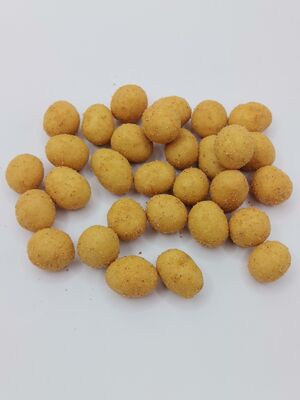 BBQ Coated Peanuts with Rich BBQ Steak Flavor, Premium Plump Whole Peanuts, and Tapioca Starch Coating for Crispy Texture