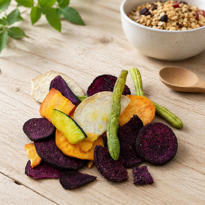 VF Mixed Assorted Crisps Low Temperature Vacuum Fried Fruit Vegetable Chips Snack For Office Break Movie Watching Supermarket Food Wholesale Distributors