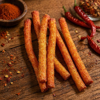 Spicy Chili Gluten Sticks Chewy Vegan Savory Snack For Office Break Drama Watching Convenience Store Food Wholesale Distributors