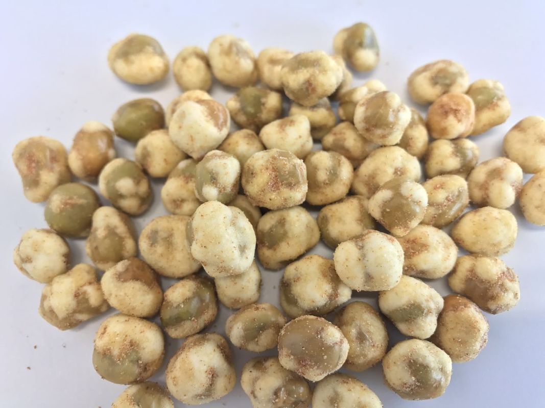 Halal/Haccp Dried Roasted Wasabi/BBQ/Spicy Flavor Green Peas Snack