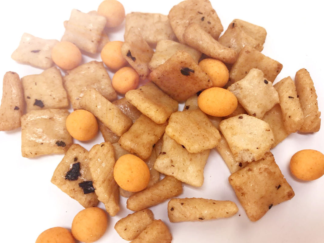 Tasty Salted Pure Roasted Rice Cracker Mix Coated Peanuts Mixed Snacks