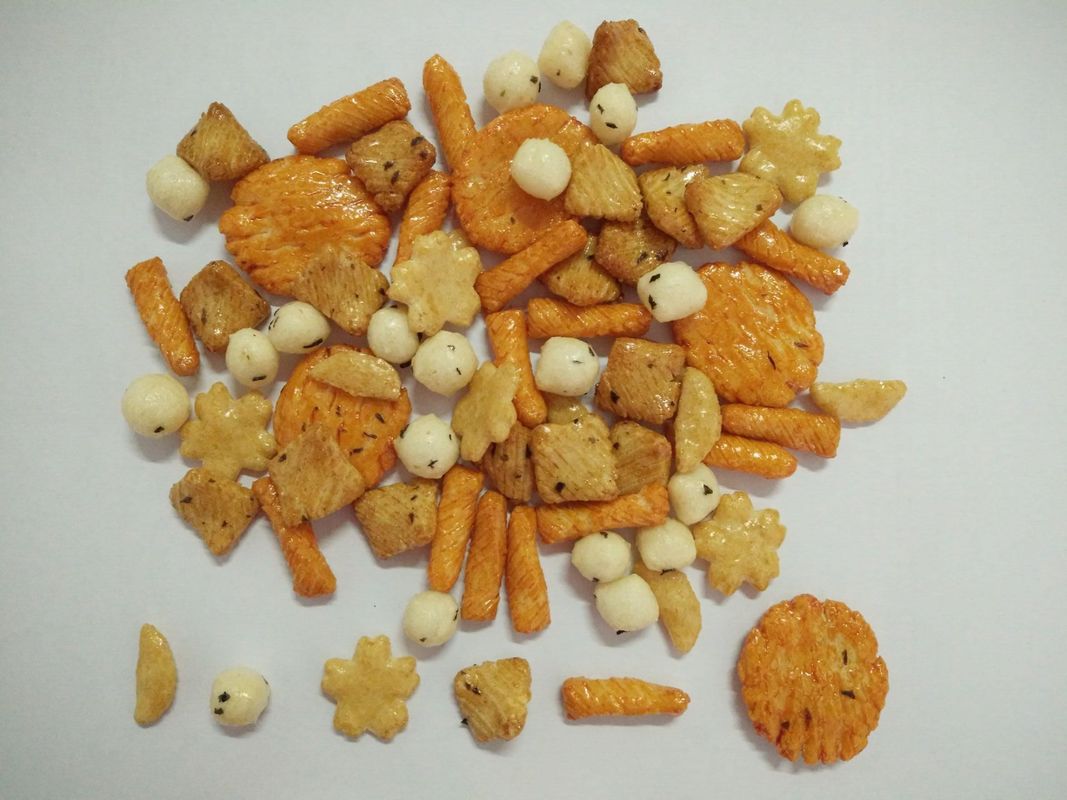 Soy Sauce Flavors Crispy Rice Cracker Mix Different Shapes Delicious