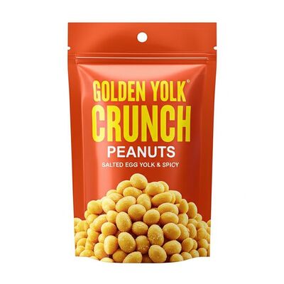 Golden Yolk Crunch Peanut Snack with Salted Egg Yolk and Spicy Flavor in Customized OEM Packing