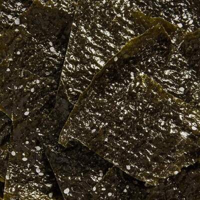 Roasted Seaweed Snacks with Sea Salt Flavor - Gluten-Free and Low-Fat Healthy Snack Mix