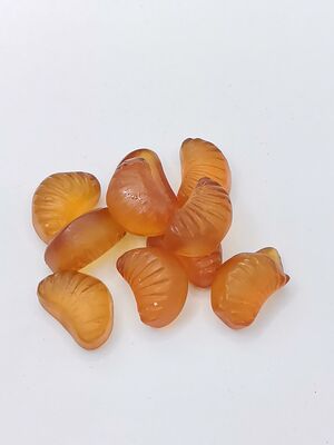 Orange-slice-shaped Gummies with Natural Orange Aroma - Glossy and Chewy Soya Bean Snacks