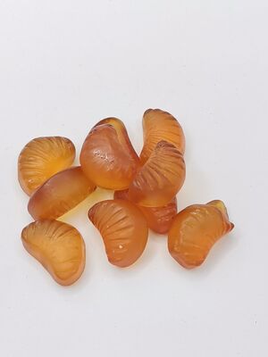 Orange-slice-shaped Gummies with Natural Orange Aroma - Glossy and Chewy Soya Bean Snacks