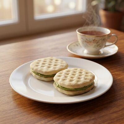 Premium Matcha-Filled Rice Crackers with Crispy Texture and Balanced Flavor for Soya Bean Snacks