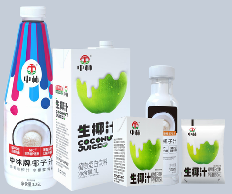 Natural Coconut Juice Drink with No Artificial Additives in Flexible Packaging - HACCP/BRC/KOSHER/HALAL Certified