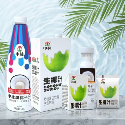 Natural Coconut Juice Drink with No Artificial Additives in Flexible Packaging - HACCP/BRC/KOSHER/HALAL Certified