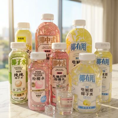 Sugar-Free Rose Pink Coconut Water with Electrolyte-Enhanced Lemon Flavor for Hydration