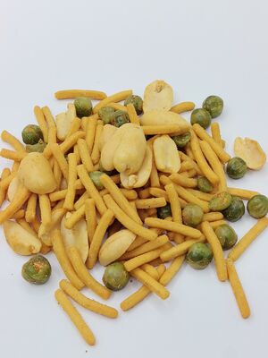 Triple Crunchy Texture Beans Mix With Sticks - Perfect Savory Flavor Ready-to-Eat Soya Bean Snacks