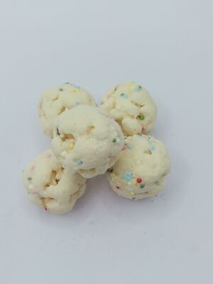 White Chocolate Rice Balls - Rich White Chocolate & Crispy Rice Blend with Colorful Sprinkles for a Festive Vibe, Crunchy & Light Soya Bean Snacks