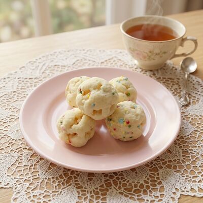 White Chocolate Rice Balls - Rich White Chocolate & Crispy Rice Blend with Colorful Sprinkles for a Festive Vibe, Crunchy & Light Soya Bean Snacks