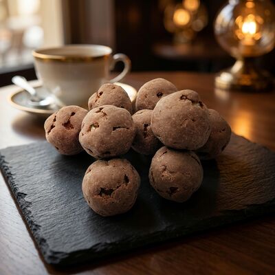 Rich Dark Chocolate Crispy Rice Balls with Balanced Sweetness - Perfect Soya Bean Snacks