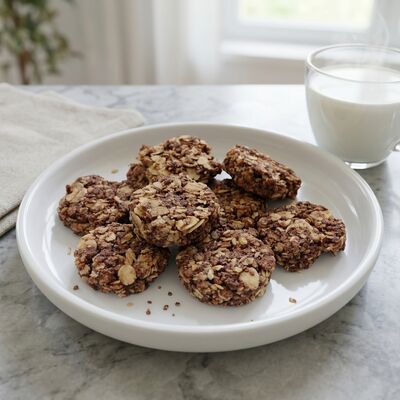 High-Fiber Guilt-Free Dark Chocolate Oat Clusters - Portable Crispy Soya Bean Snacks