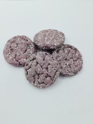 Natural Purple Sweet Potato Flavor Rice Cakes with Light Crispy Texture and Healthy Non-fried Soya Bean Snacks