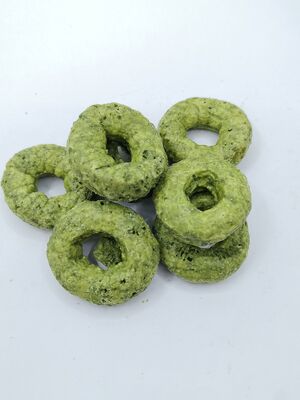 Matcha Crispy Rings - Refreshing Matcha & Grain Fusion, Light Crispy Ring-Shaped Snack, Guilt-Free Versatile for All Occasions