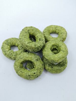 Matcha Crispy Rings - Refreshing Matcha & Grain Fusion, Light Crispy Ring-Shaped Snack, Guilt-Free Versatile for All Occasions
