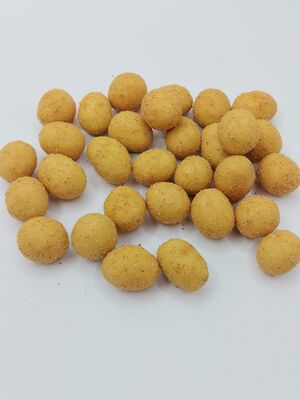 BBQ Coated Peanuts with Rich BBQ Steak Flavor, Premium Plump Whole Peanuts, and Tapioca Starch Coating for Crispy Texture