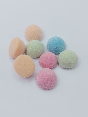 Pastel-colored Chewy and Soft Assorted Fruit Flavored Gummies Soya Bean Snacks