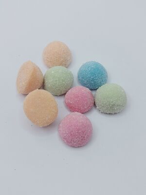 Pastel-colored Chewy and Soft Assorted Fruit Flavored Gummies Soya Bean Snacks