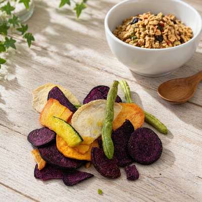 VF Mixed Assorted Crisps Low Temperature Vacuum Fried Fruit Vegetable Chips Snack For Office Break Movie Watching Supermarket Food Wholesale Distributors
