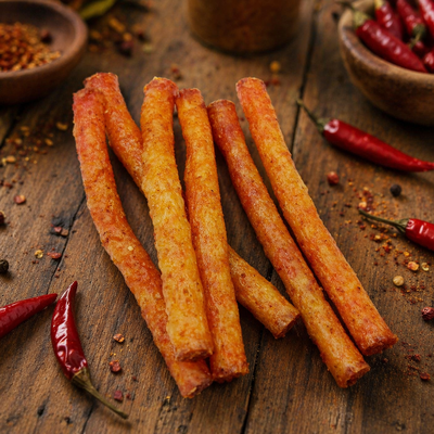 Spicy Chili Gluten Sticks Chewy Vegan Savory Snack For Office Break Drama Watching Convenience Store Food Wholesale Distributors