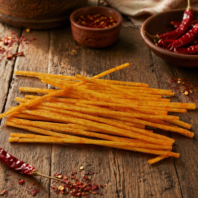 Extra Spicy Chili Vegetarian Lamb Ribs Gluten Strips Rib-shaped Chewy Plant Snack For Office Break Movie Watching Supermarket Food Importers