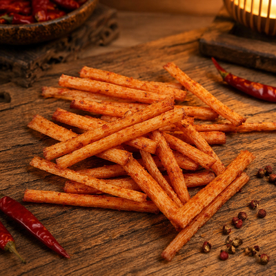 Extra Hot Burst Chili Vegetarian Beef Tendon Gluten Strips Spicy Plant-Based Snack For Office Break Movie Night Supermarket Food Distributors