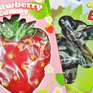 Individually Wrapped Fruit Flavored Gummy Treats with Giant and Novelty Shapes
