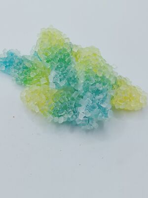 Sparkling Crystal Sugar Coating Bear-shaped Gummies with Dual Texture for Versatile All Occasions Soya Bean Snacks