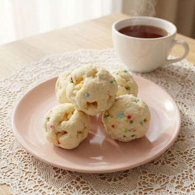 White Chocolate Rice Balls - Rich White Chocolate & Crispy Rice Blend with Colorful Sprinkles for a Festive Vibe, Crunchy & Light Soya Bean Snacks