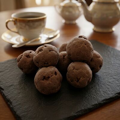 Rich Dark Chocolate Crispy Rice Balls with Balanced Sweetness - Perfect Soya Bean Snacks