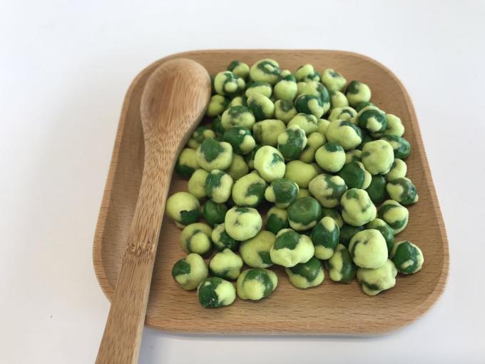 Wasabi Coated Green Dehydrated Peas Snack Natural Gas Roasted Kosher